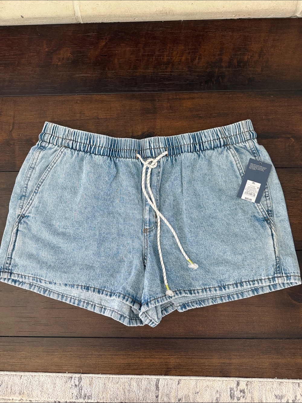 Universal Thread Light Blue Denim Drawstring Shorts
